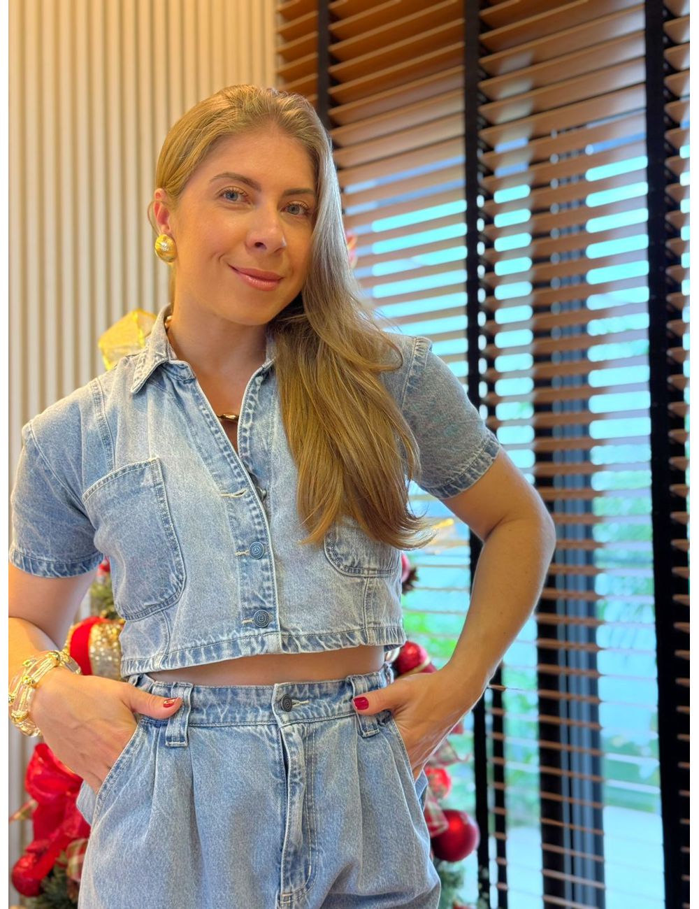 Blusa Cropped Alcance Jeans - Ana G Store