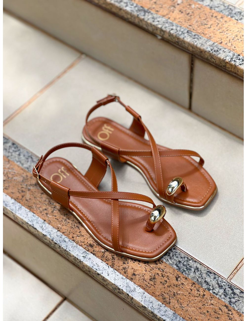 Sandália Julia Caramelo - Ana G Store