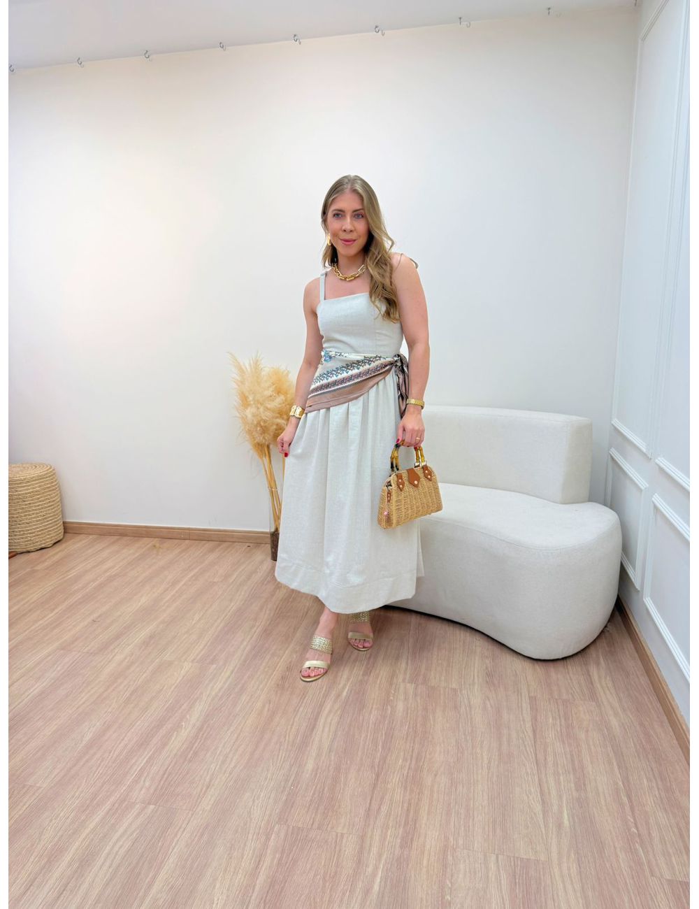 Vestido Dafine Linho - Ana G Store