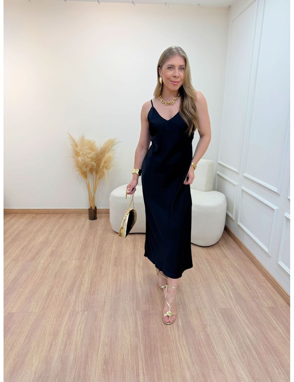 Slip Dress Preto - Ana G Store