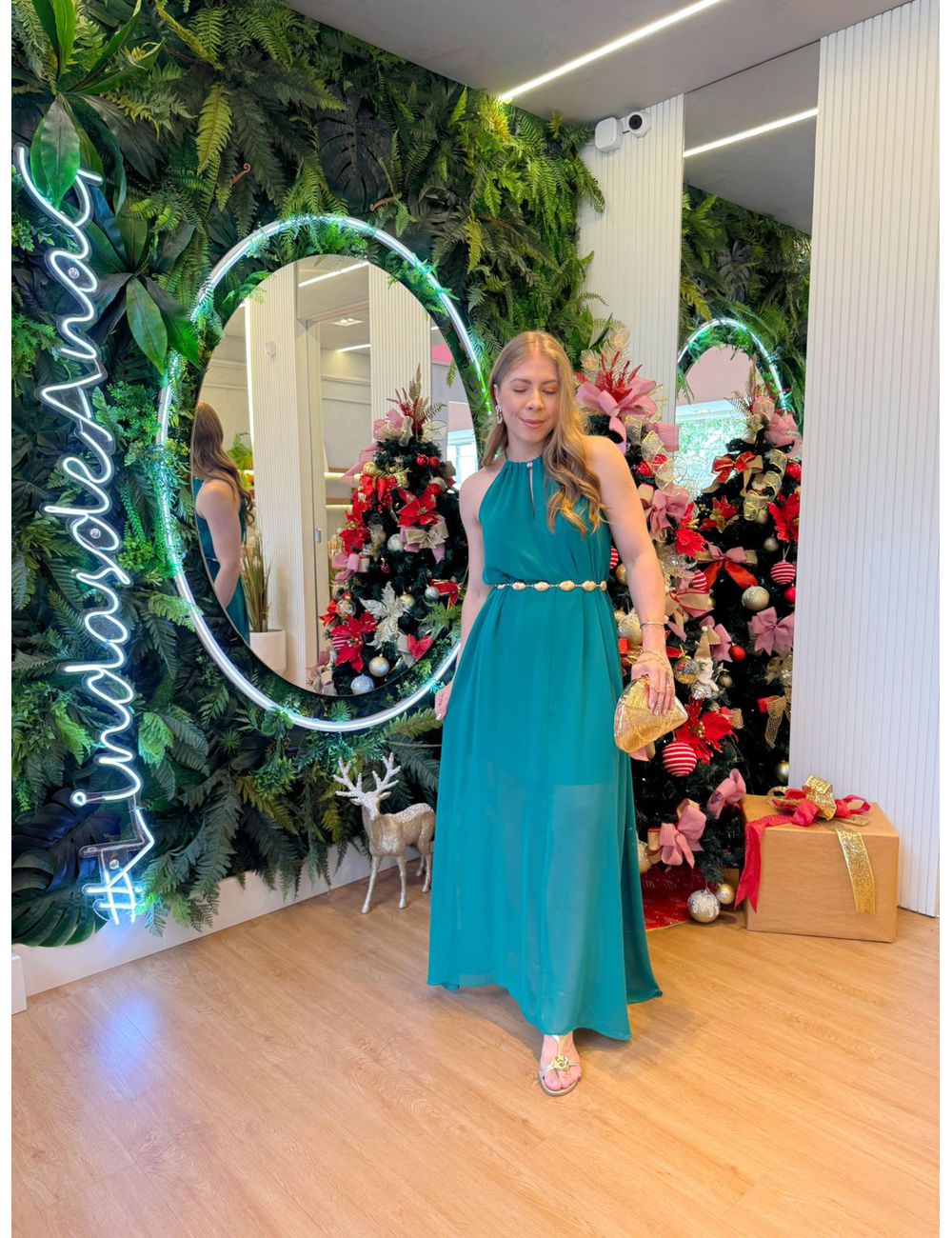 Vestido Celeste Verde - Ana G Store