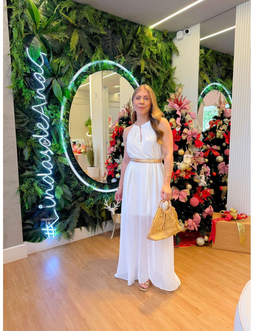 Vestido Celeste Branco - Ana G Store