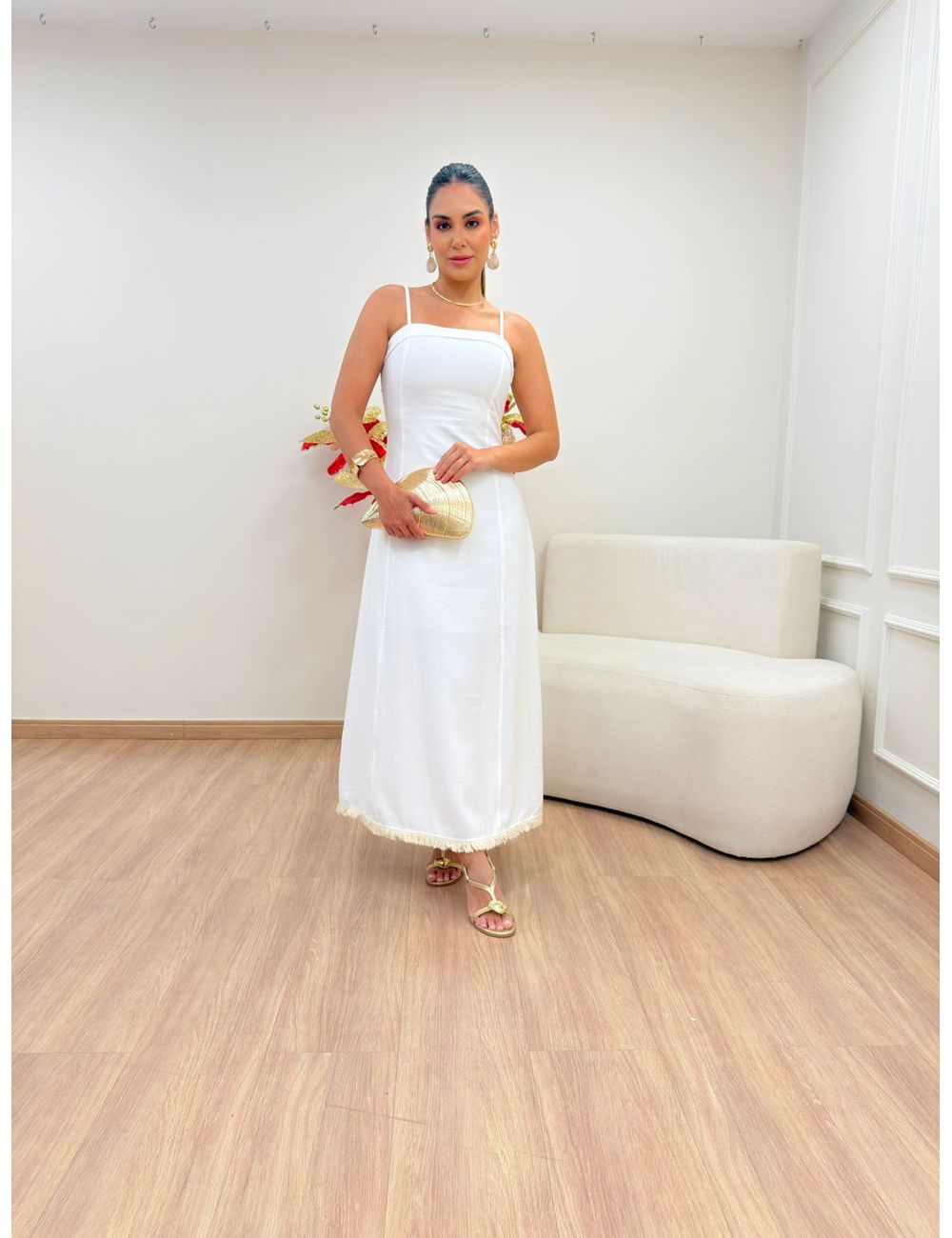 Vestido Leila Branco - Ana G Store