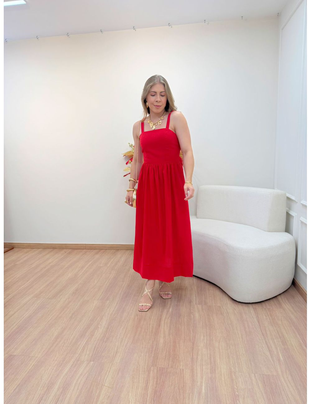 Vestido Dafine Vermelho - Ana G Store