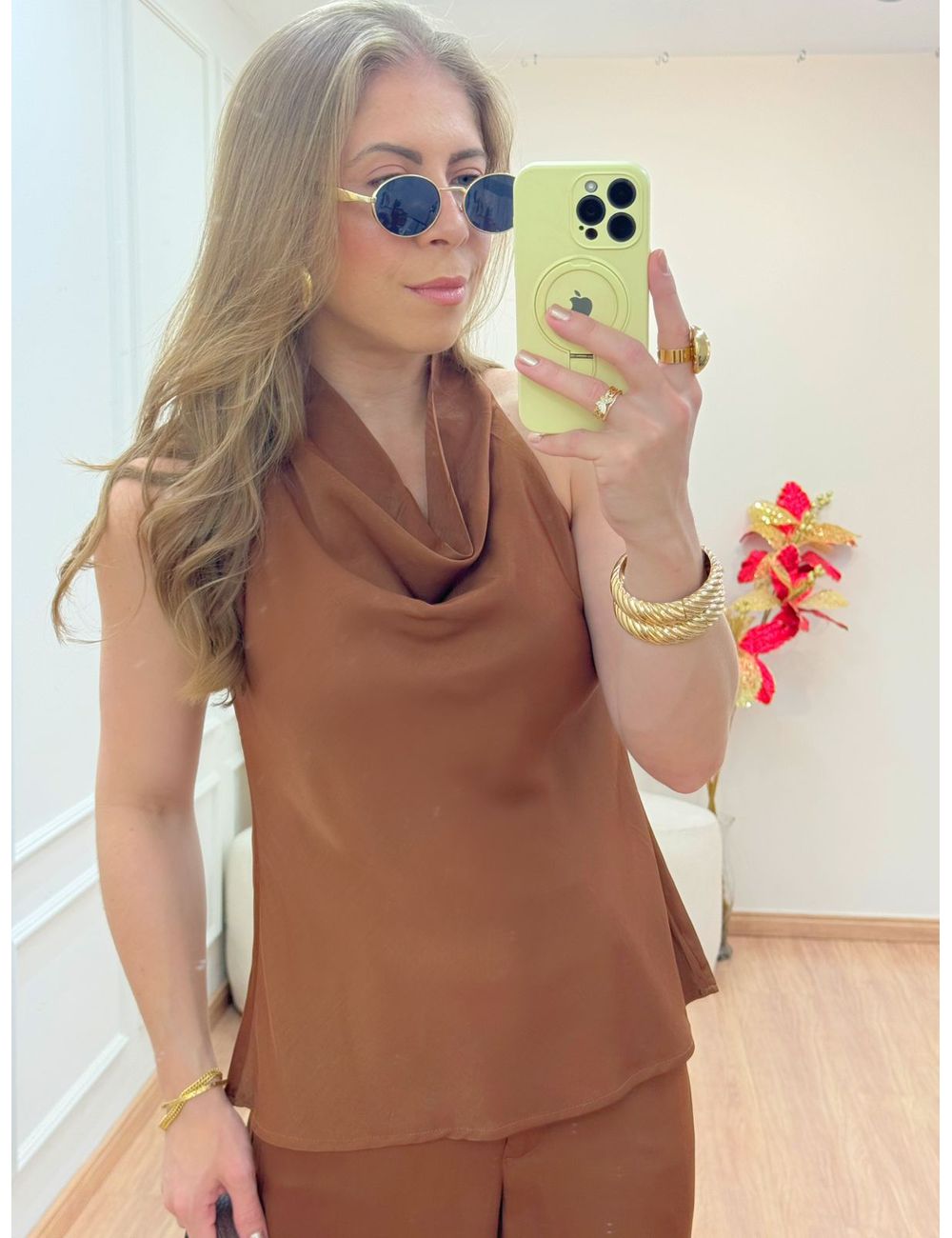 Blusa Dara Marrom - Ana G Store