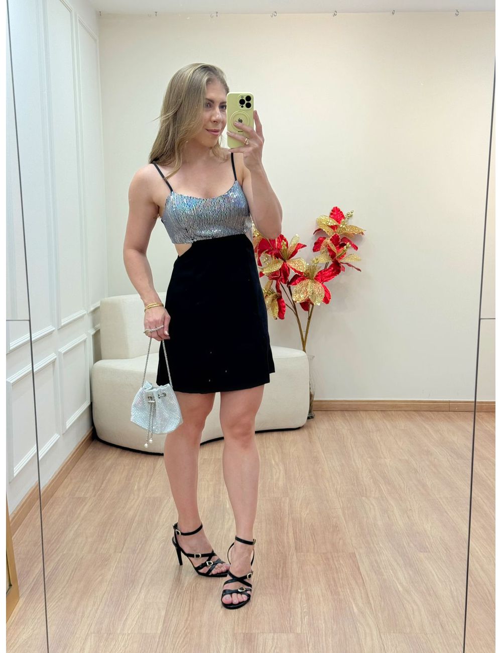 Vestido Paetê Preto - Ana G Store