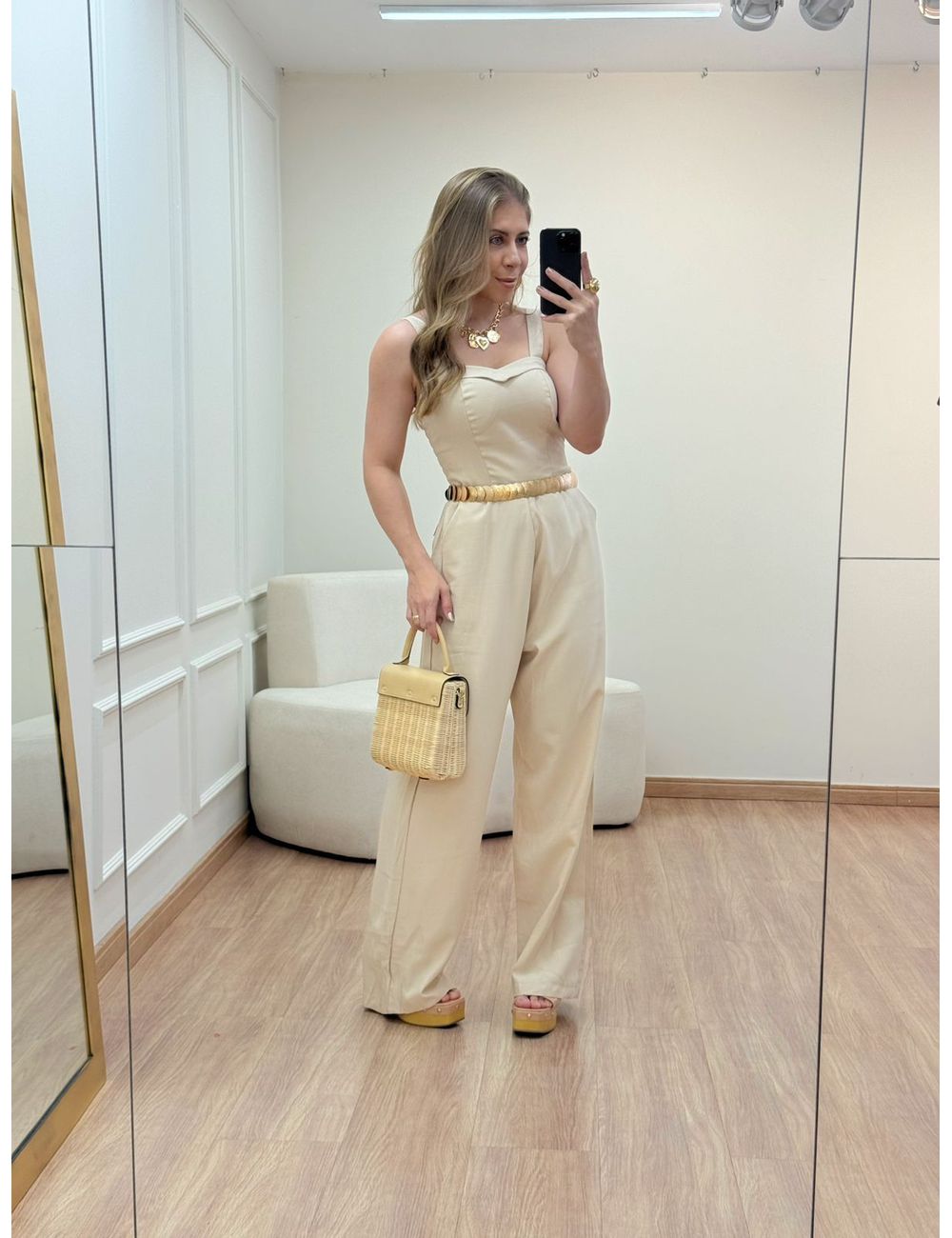 Macacão Nara Bege - Ana G Store