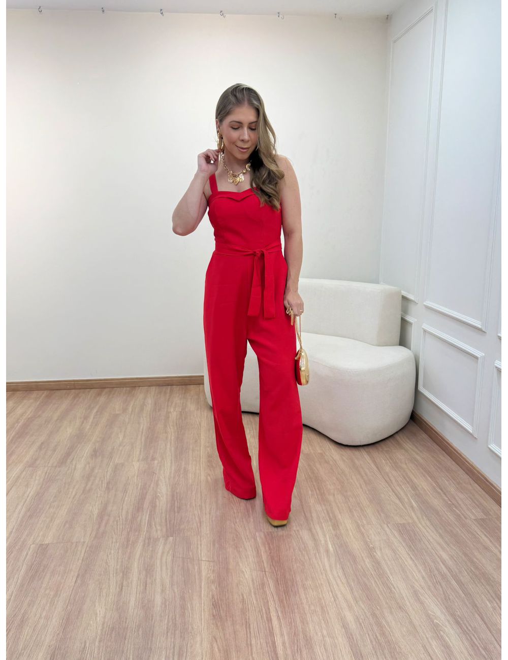 Macacão Nara Vermelho - Ana G Store