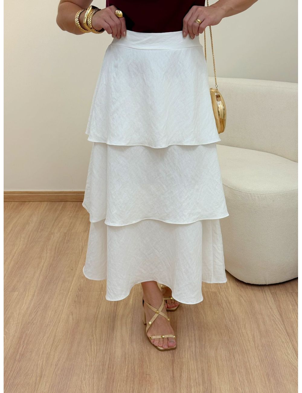 Saia Jessi Branca - Ana G Store