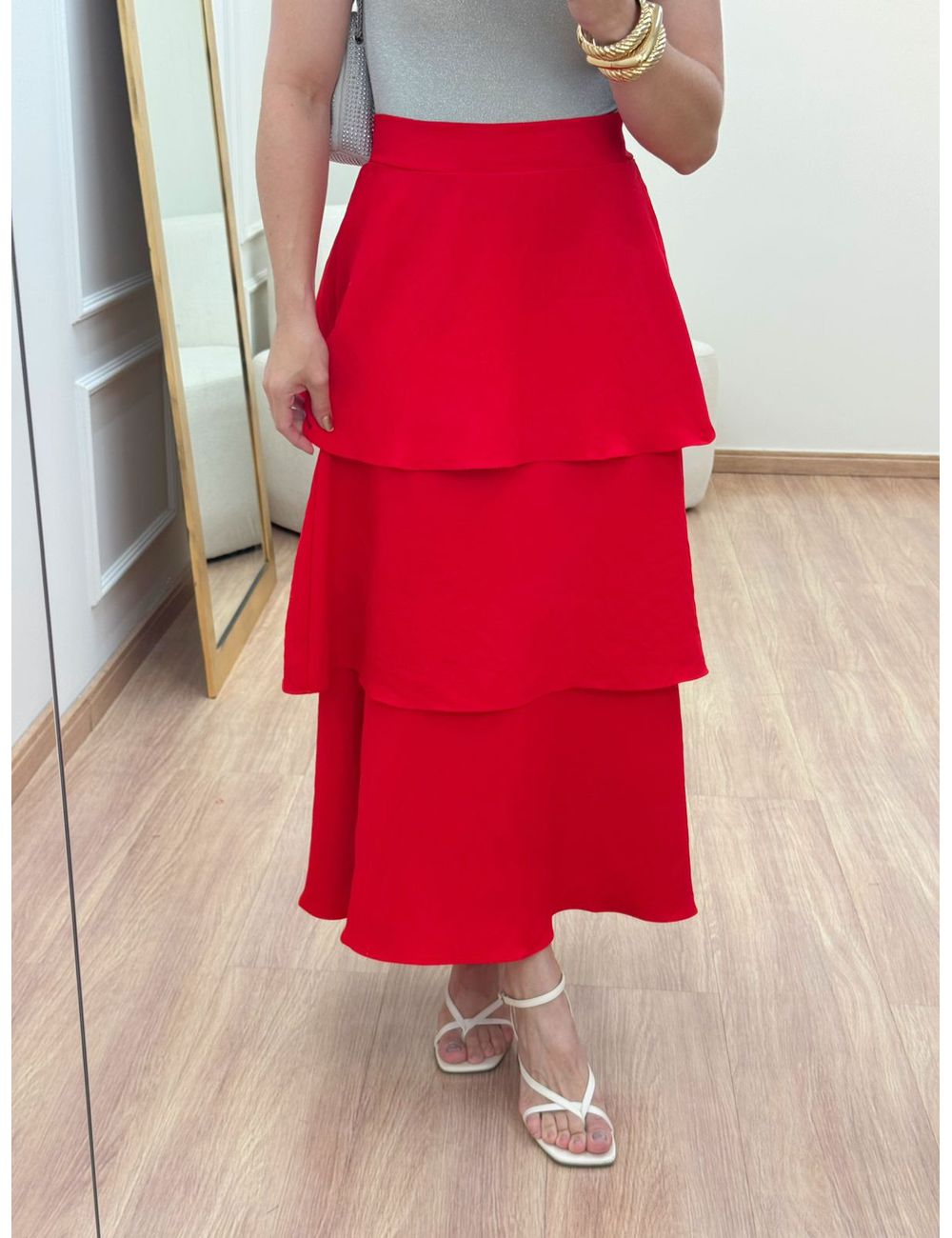 Saia Jessi Vermelha - Ana G Store