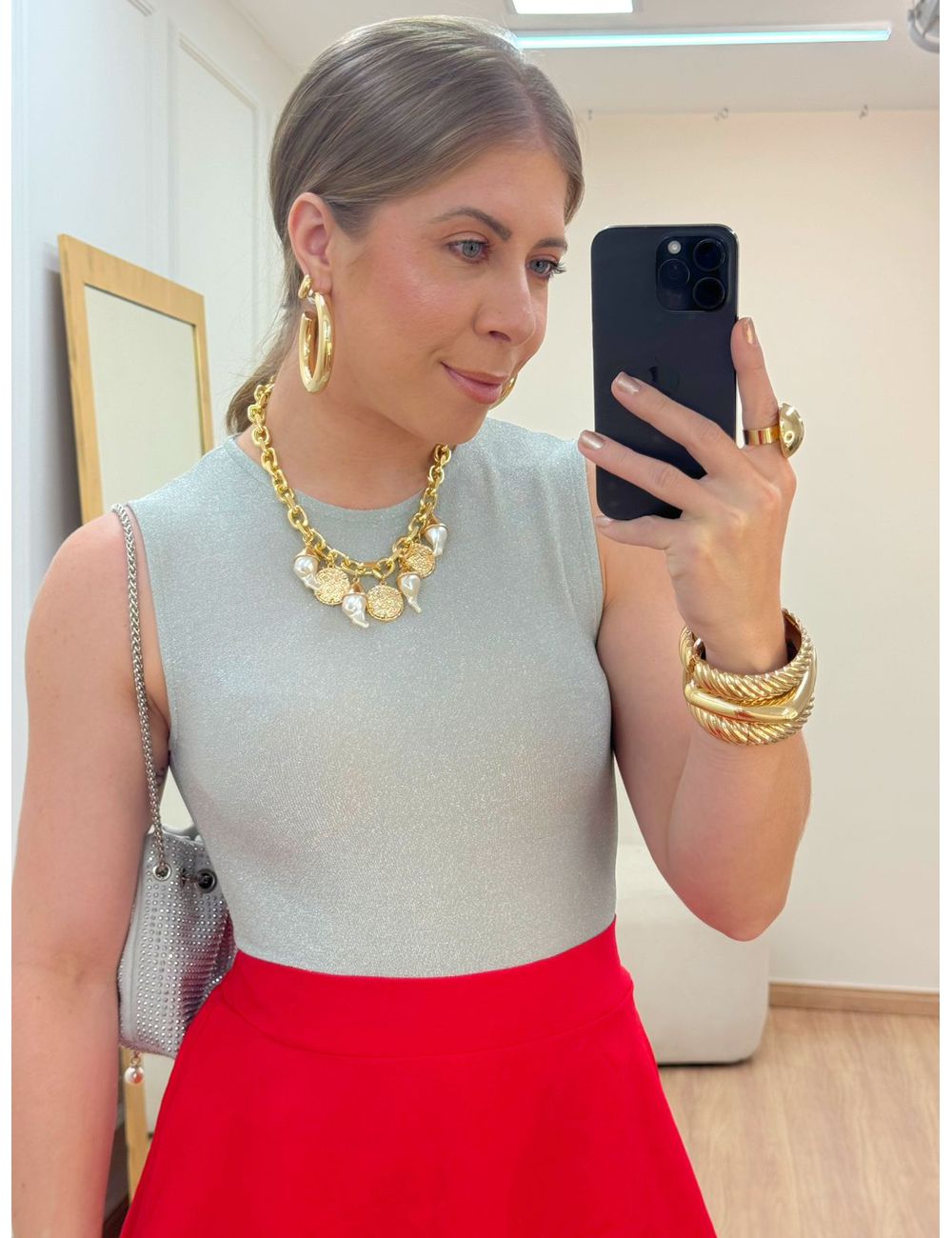 Body Lurex Prata - Ana G Store