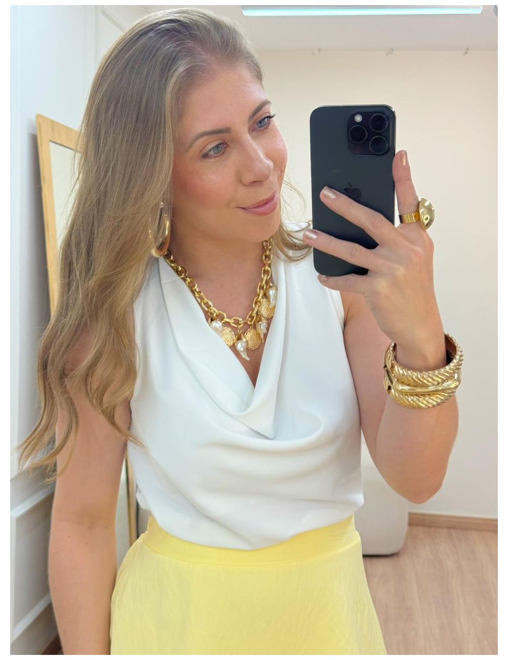 Blusa Degagê Branca - Ana G Store