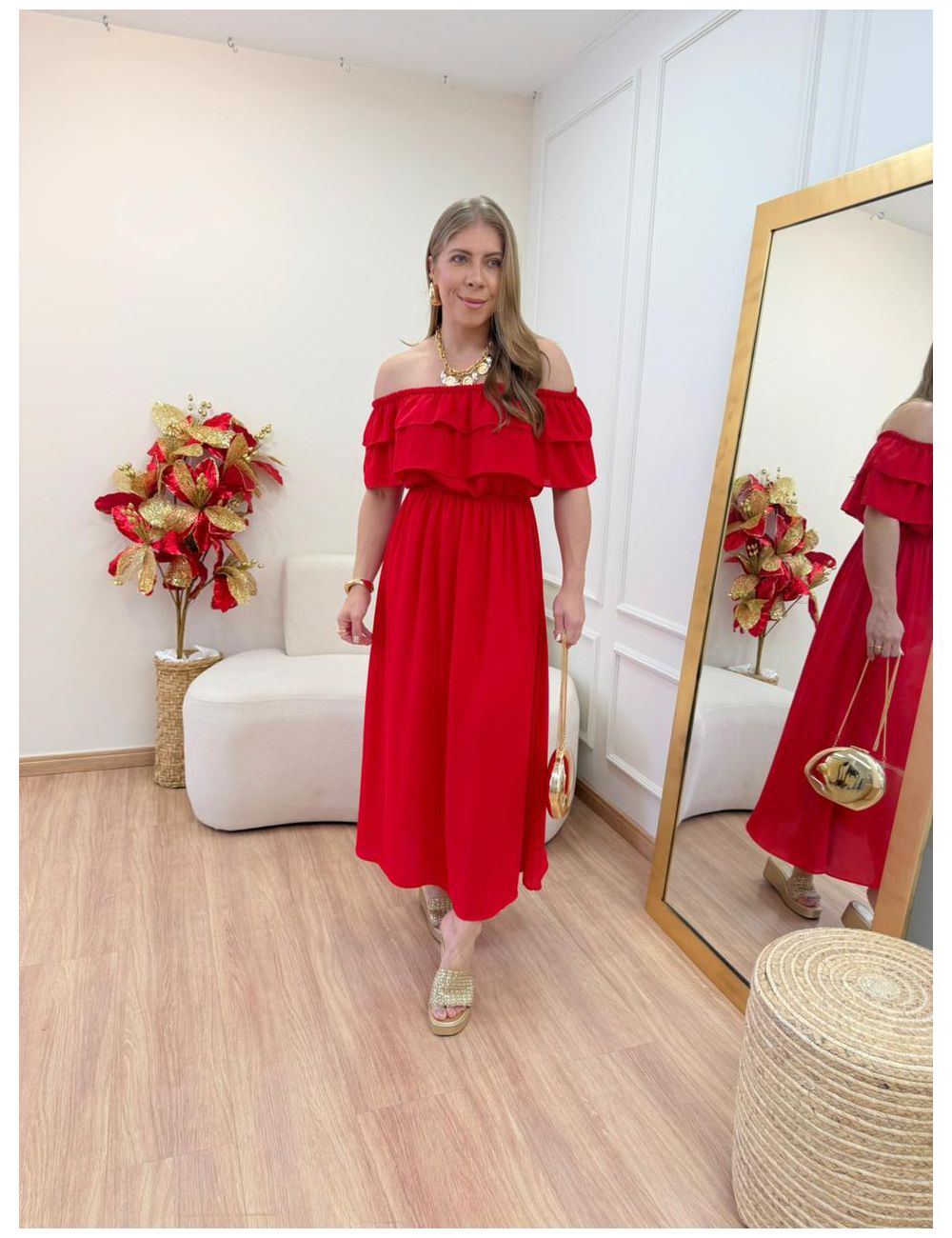 Vestido Emili Vermelho - Ana G Store