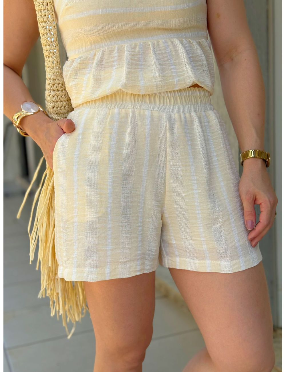 Shorts Soraia Amarelo - Ana G Store