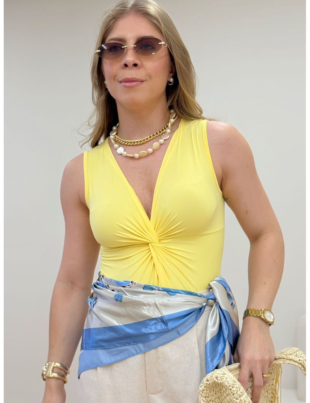 Body Estela Amarelo - Ana G Store