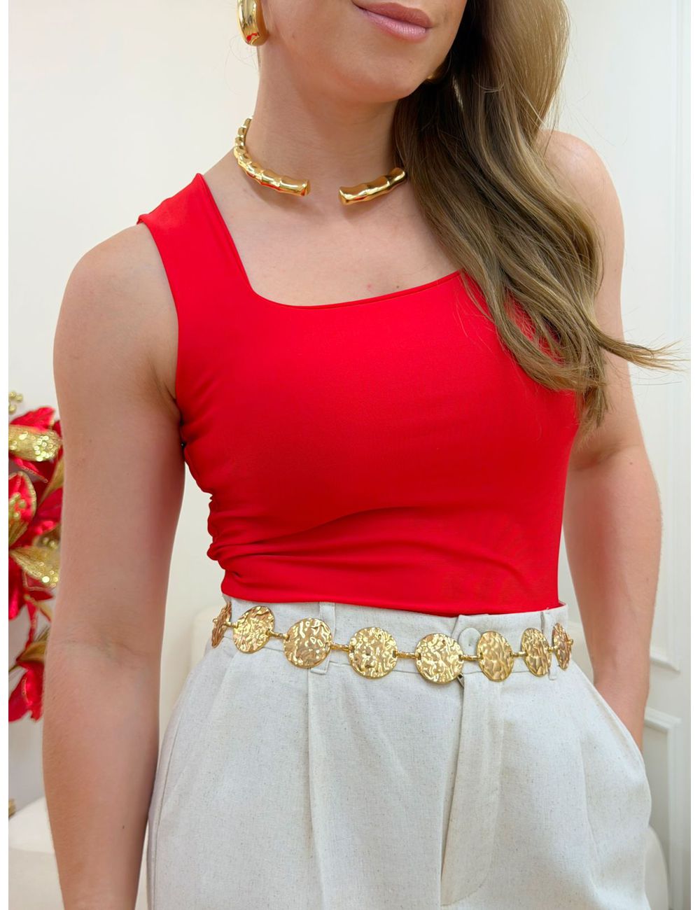 Regata Joana Vermelha - Ana G Store