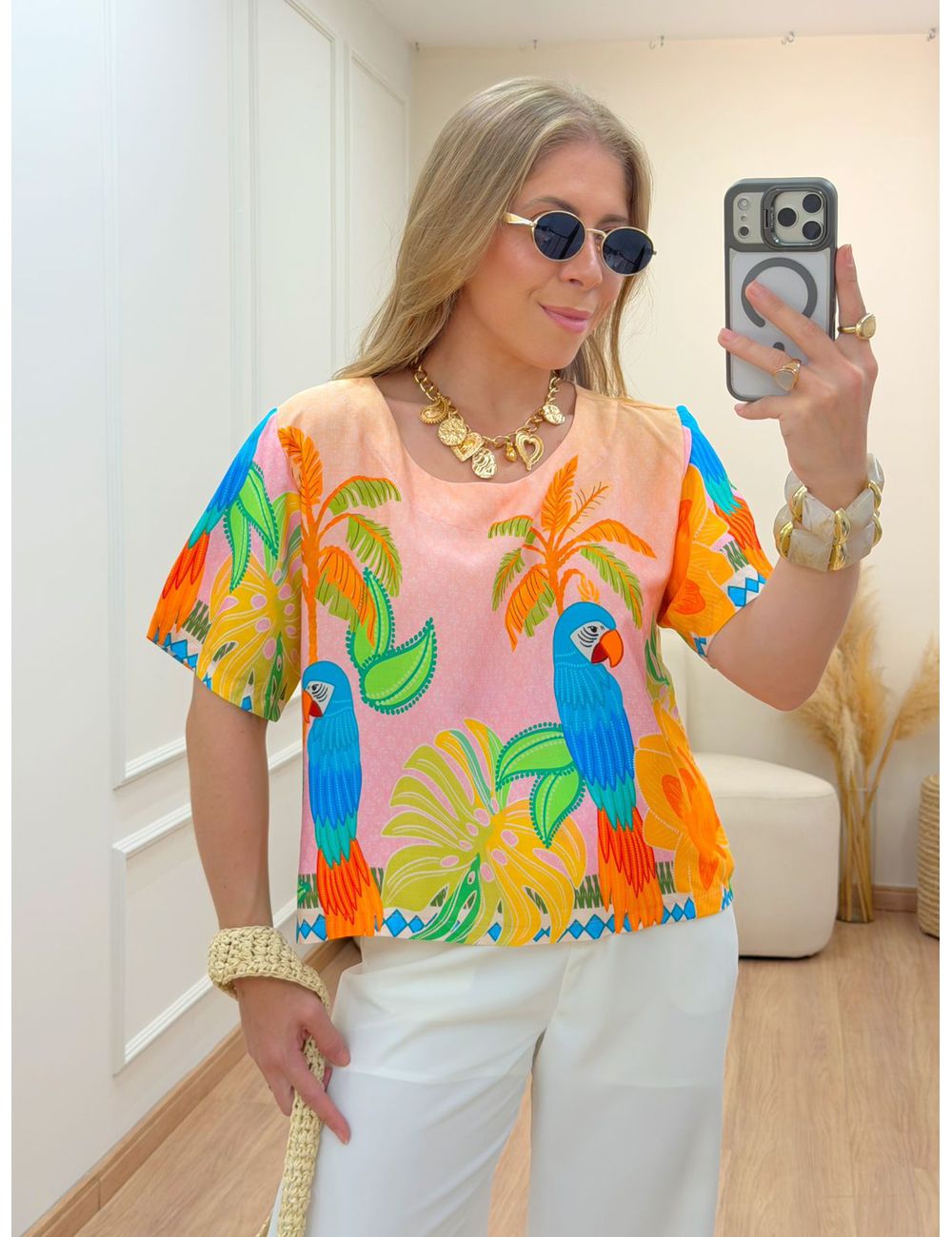 Blusa Arara Estampado - Ana G Store