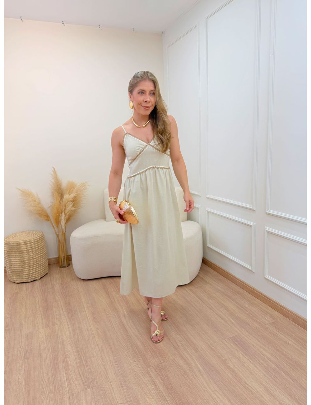 Vestido Carlota Linho - Ana G Store