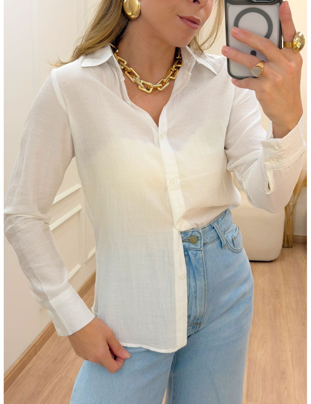 Camisa Marisol Branca - Ana G Store