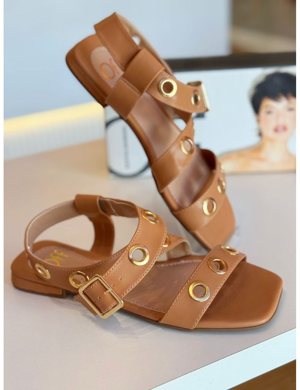 Rasteira Chic Bege - Ana G Store