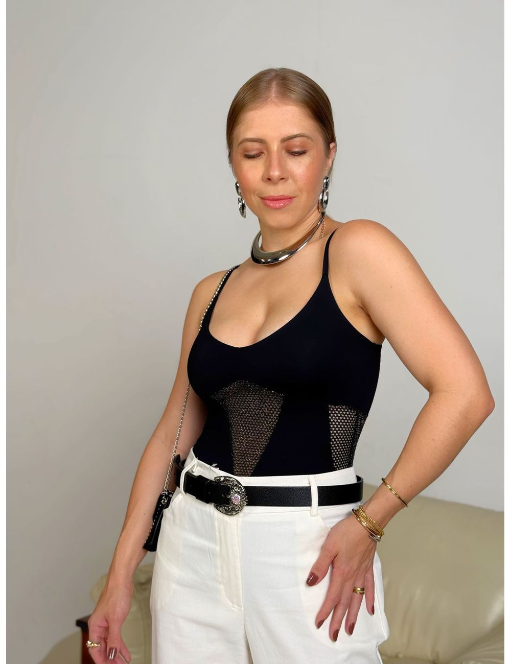 Body Recortes Preto - Ana G Store