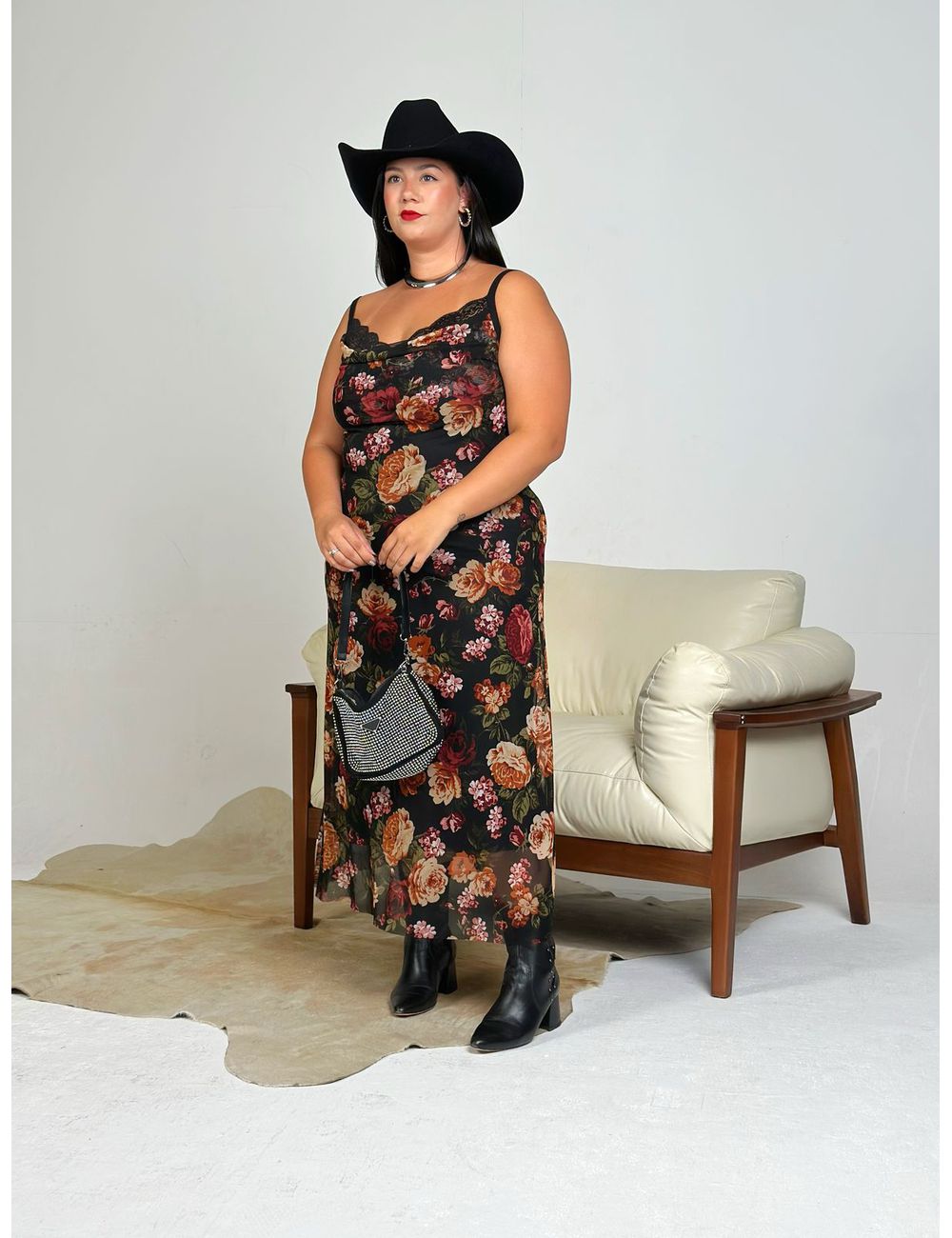 Vestido Tule Floral - Ana G Store