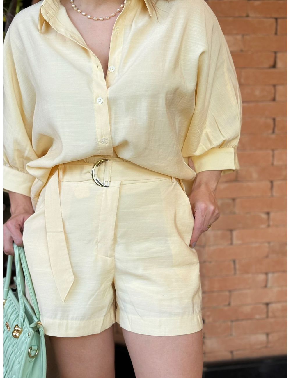 Shorts Rivera Amarelo - Ana G Store