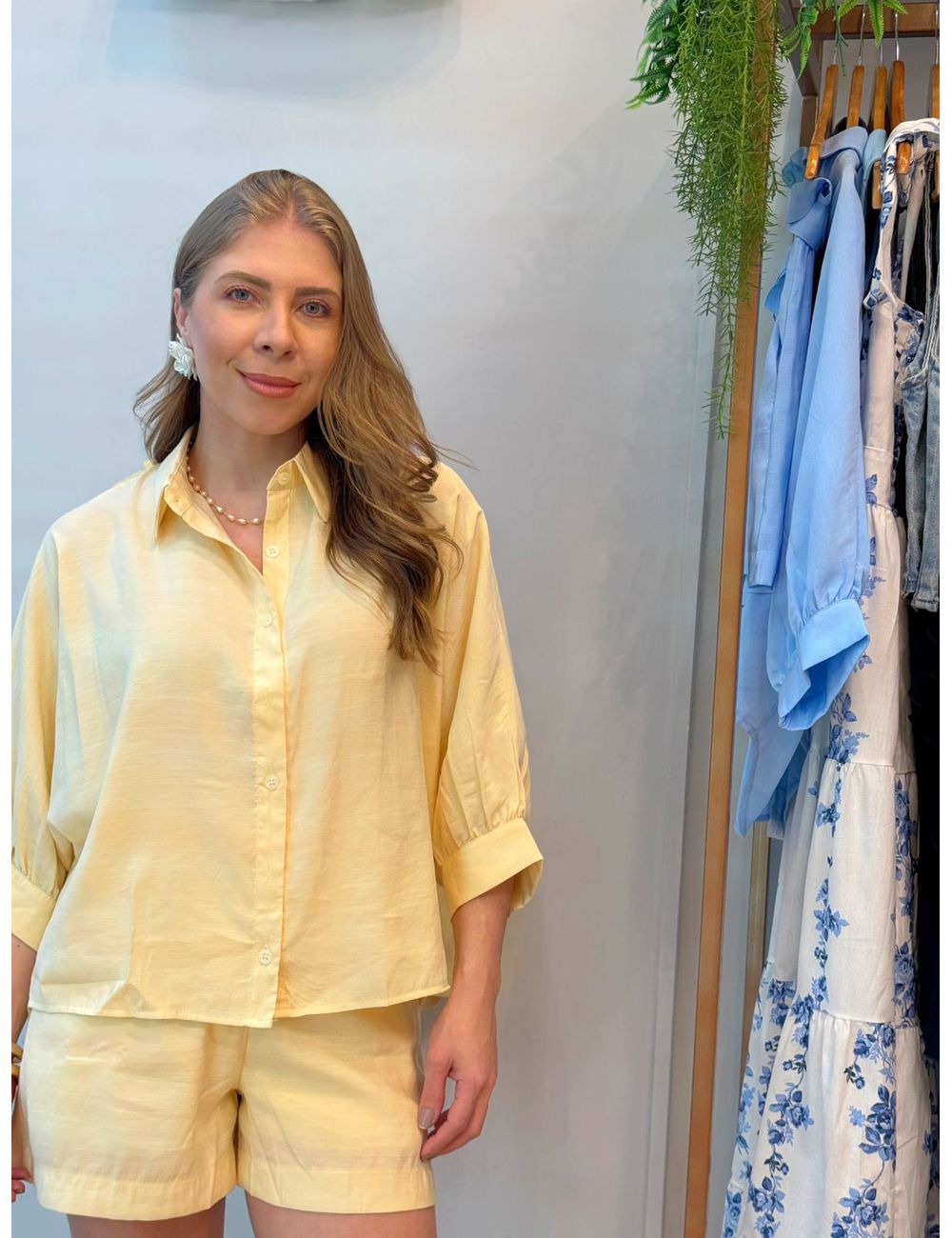 Camisa Rivera Amarelo - Ana G Store