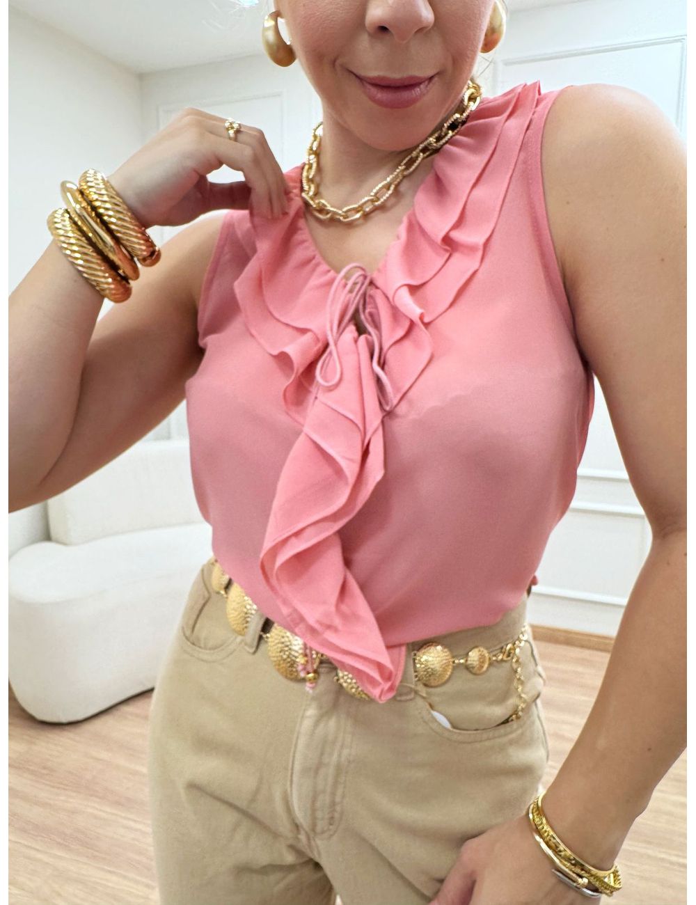 Blusa Babados Rose - Ana G Store