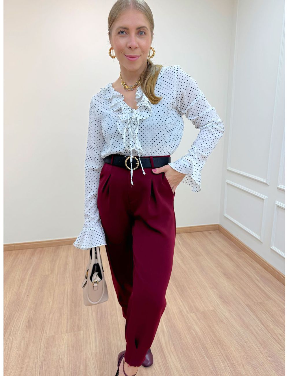 Blusa Poá Branca - Ana G Store