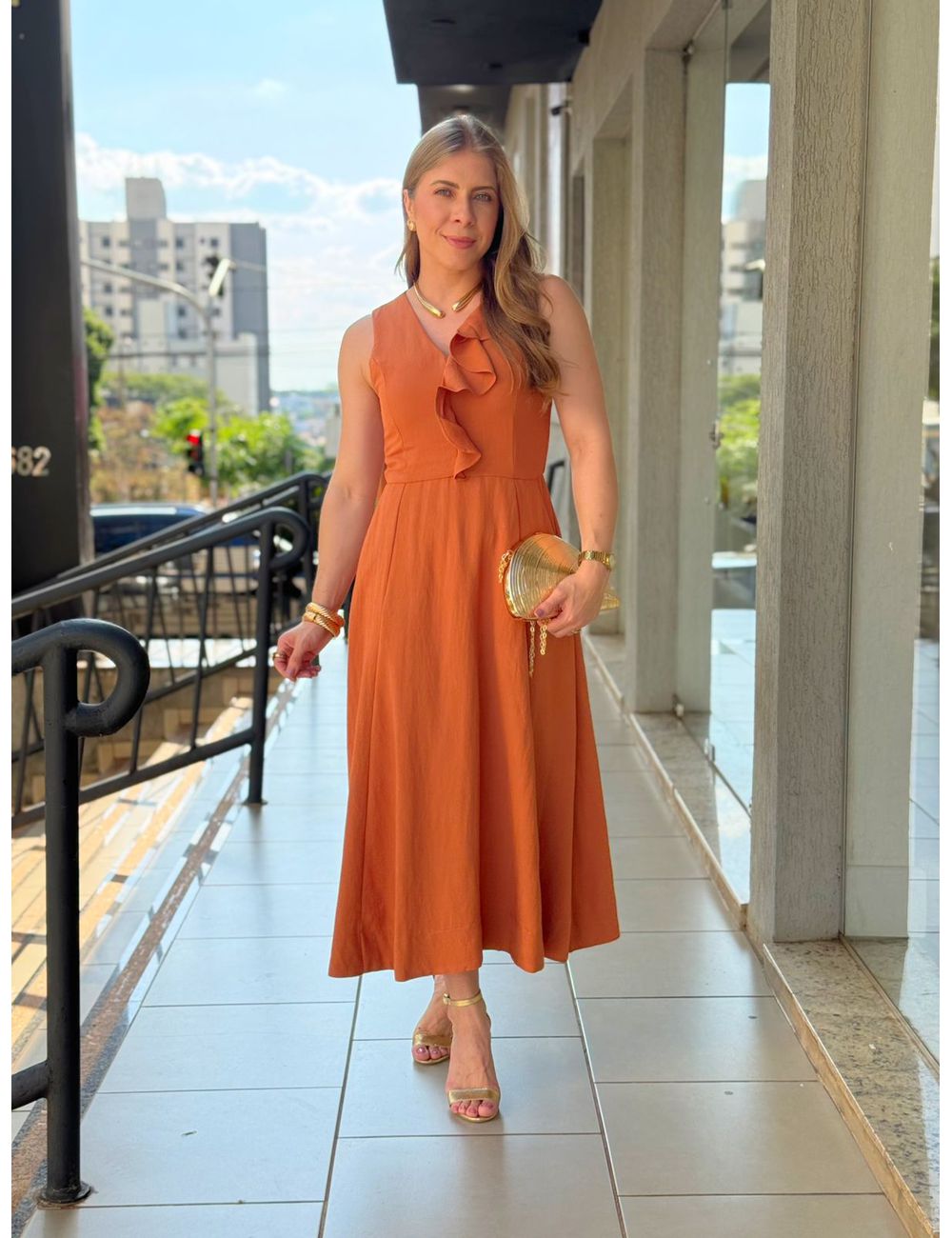 Vestido Francis Marrom - Ana G Store