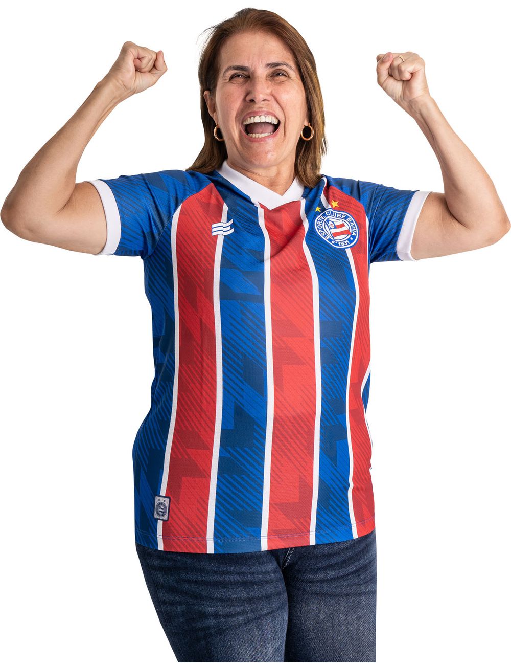 Camisa Feminina Torcedor II Bahia 2023 Tricolor - LOJA DO BAHIA 