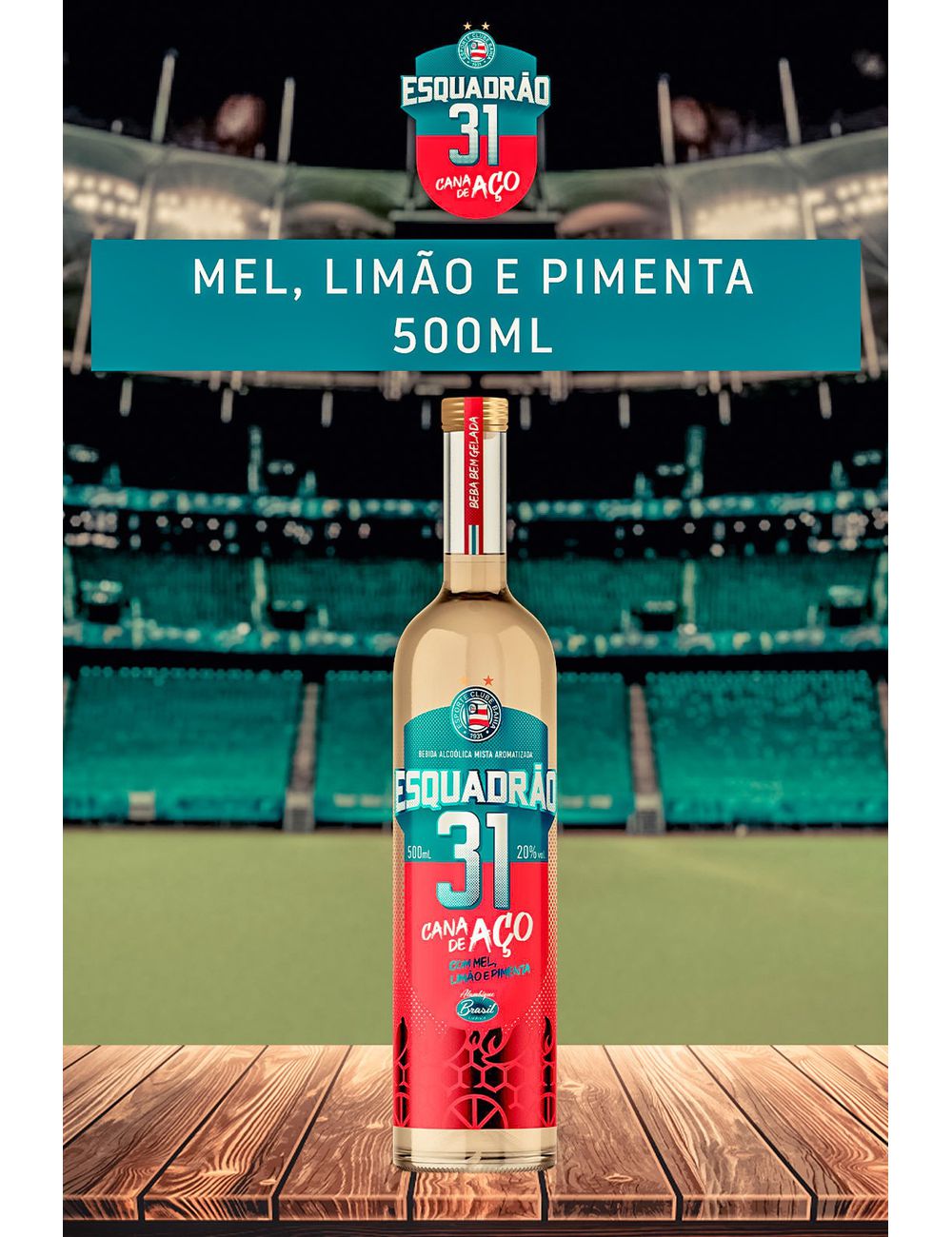 Bebida Mista Mel Limão & Pimenta - 500ml - 106081 - LOJA ESQUADRÃO | ESPORTE CLUBE BAHIA