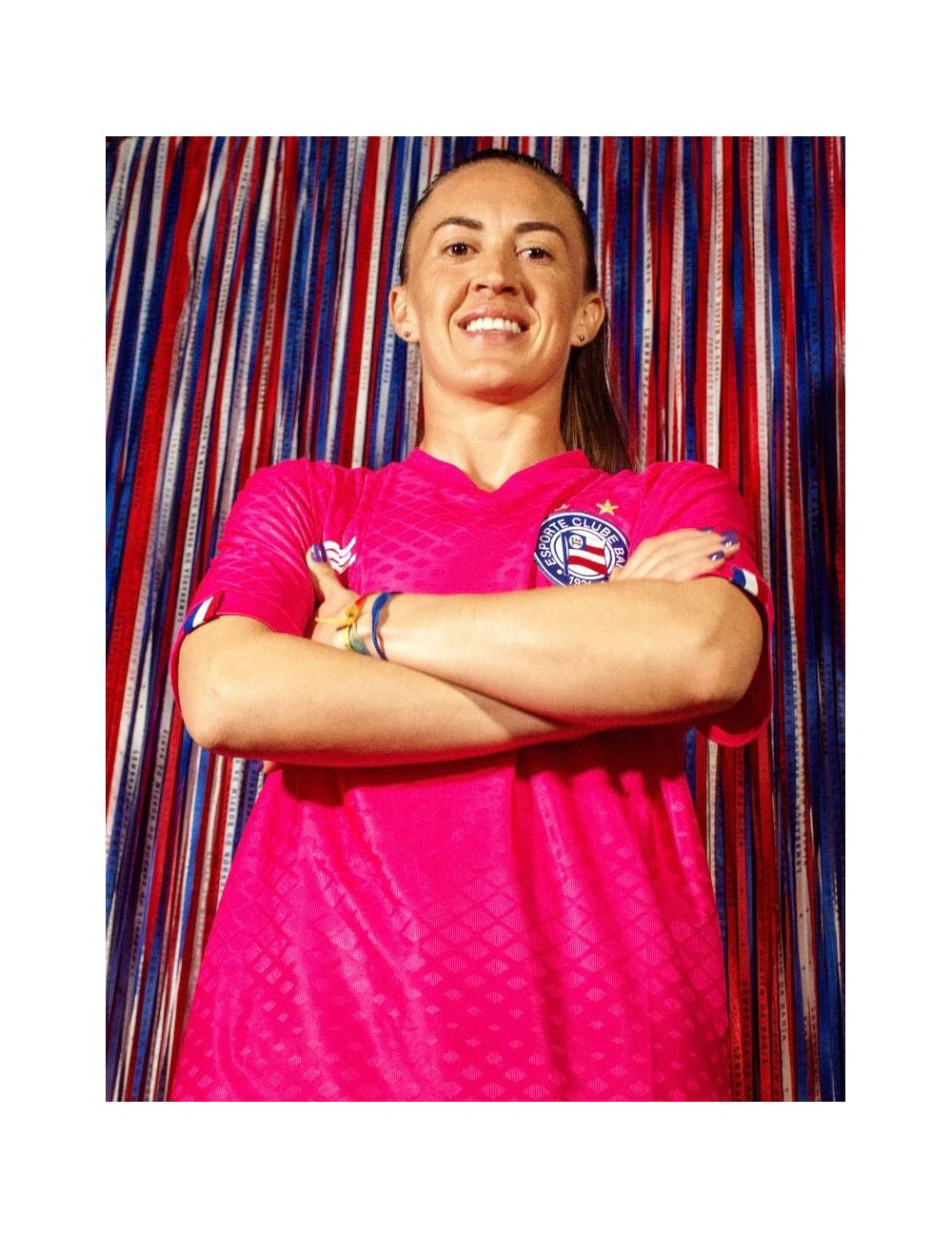 Camisa Feminina Goleiro III 2023 Bahia Rosa - LOJA DO BAHIA 