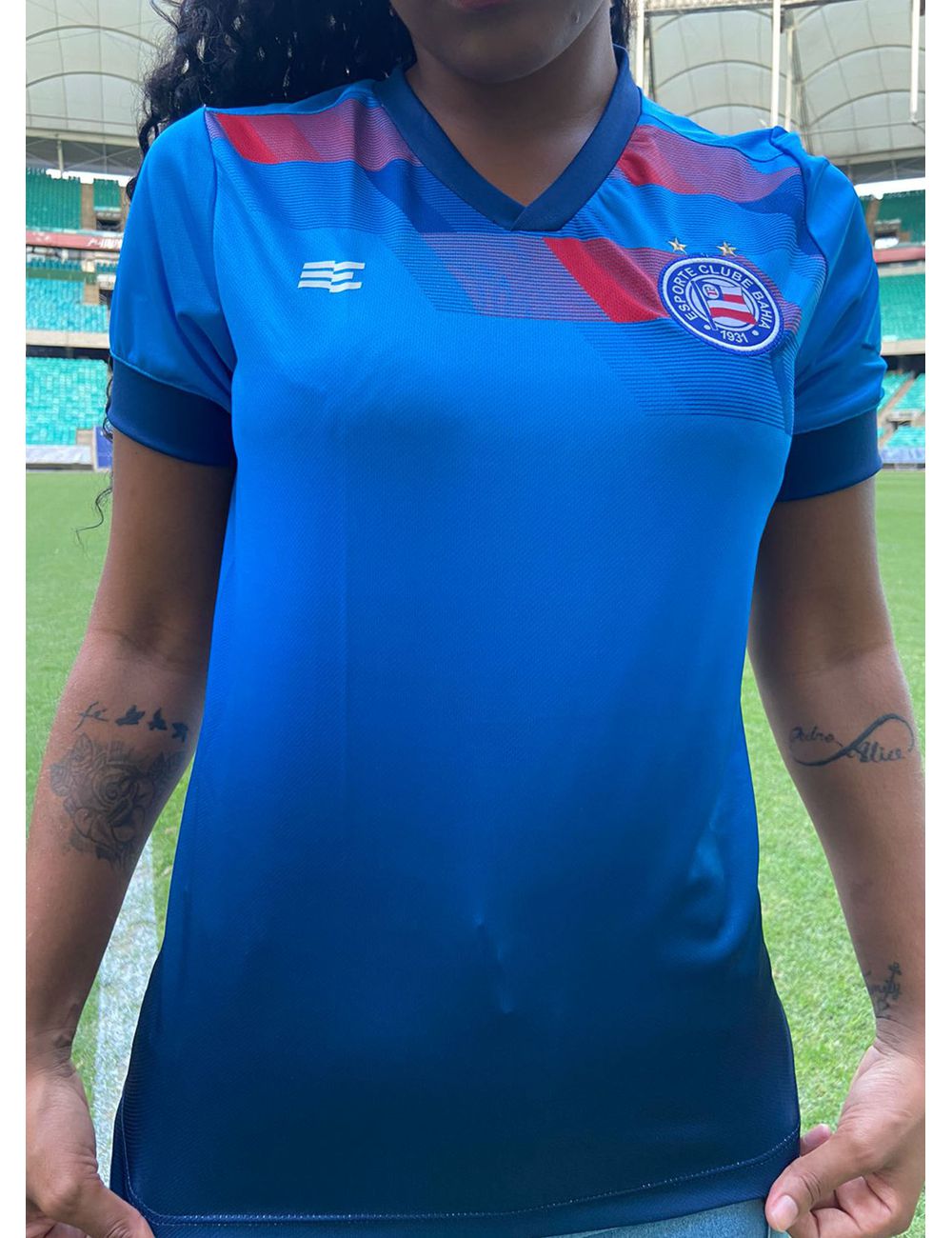 Camisa Treino Linha Bahia Azul Feminina - LOJA DO BAHIA 