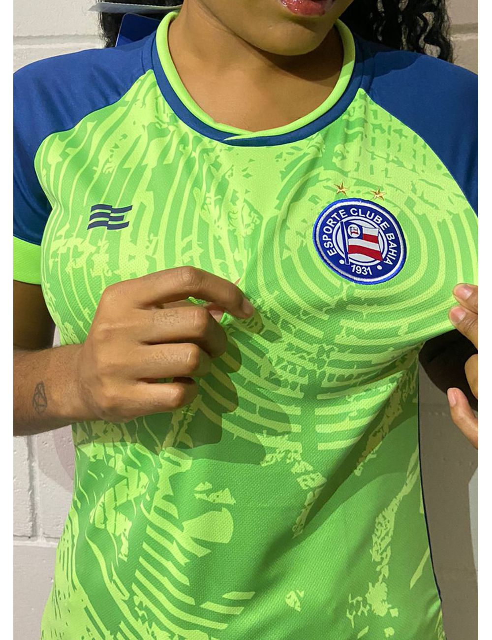 Camisa Aquecimento Bahia Verde Feminina - LOJA DO BAHIA 