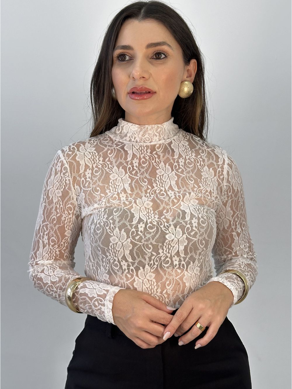 Blusa da Renda Branca - Maria Clara