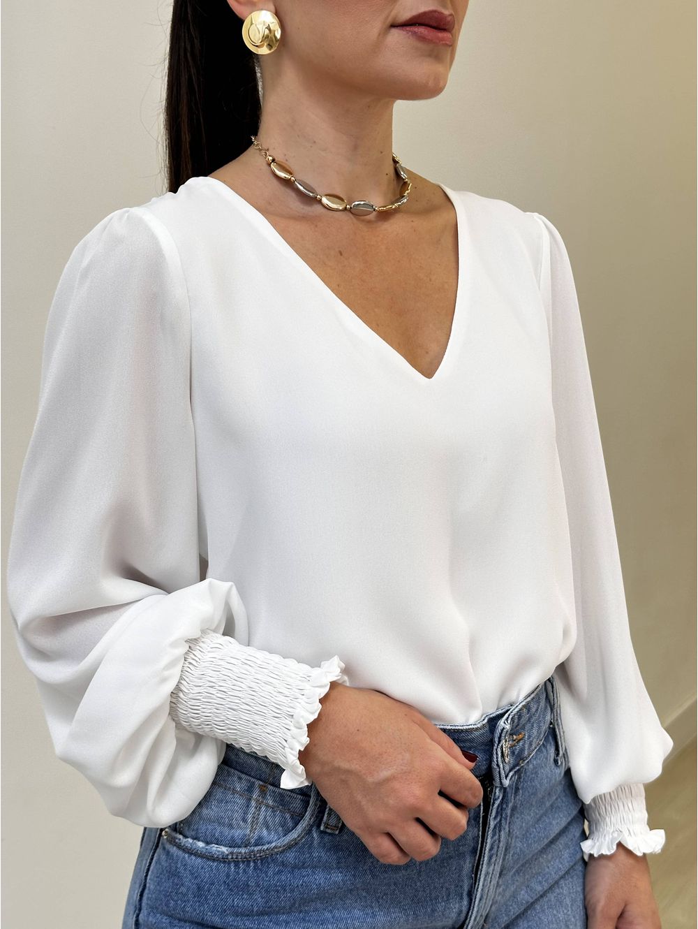 Blusa Mariele Branca - Maria Clara
