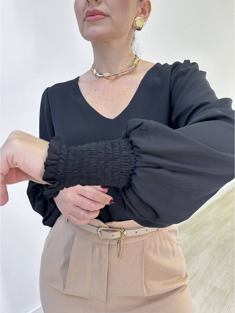 Blusa Mariele Preta - Maria Clara