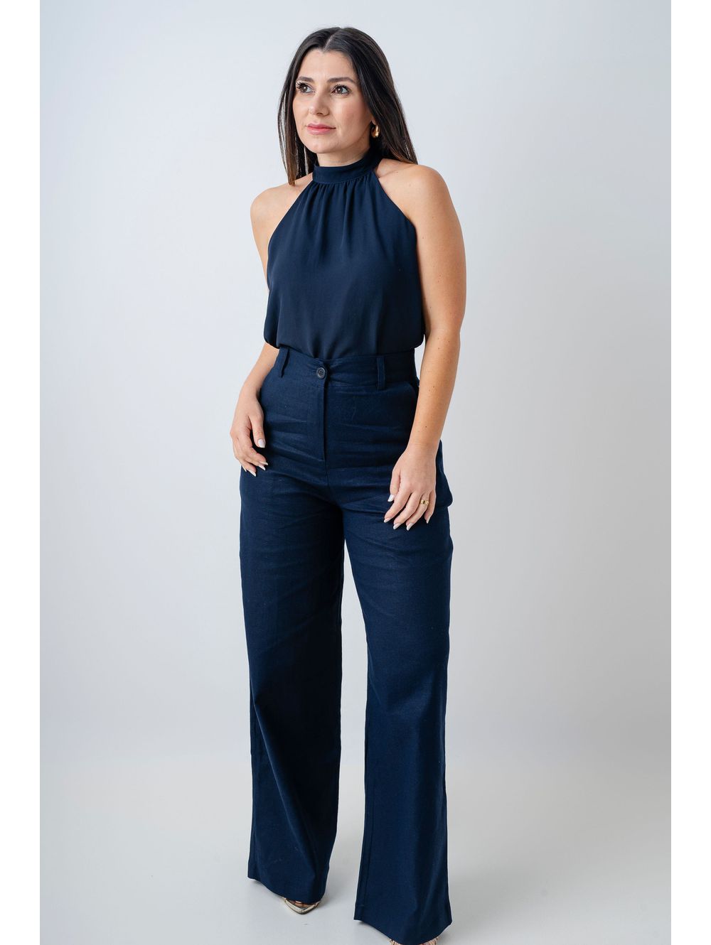 Calça Lidia Azul Marinho - Maria Clara