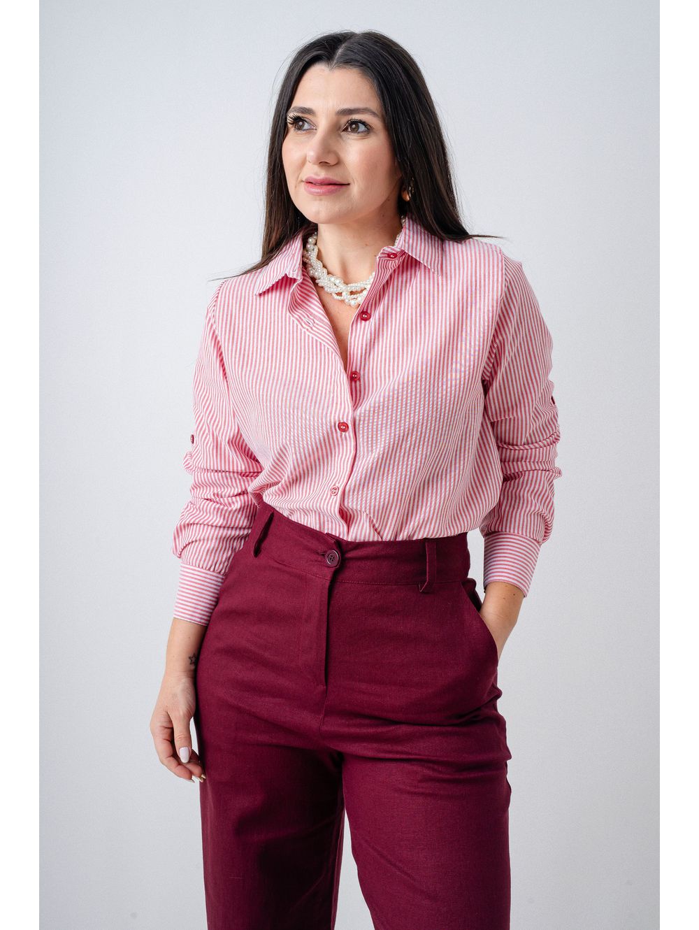 Calça Lidia Cereja - Maria Clara