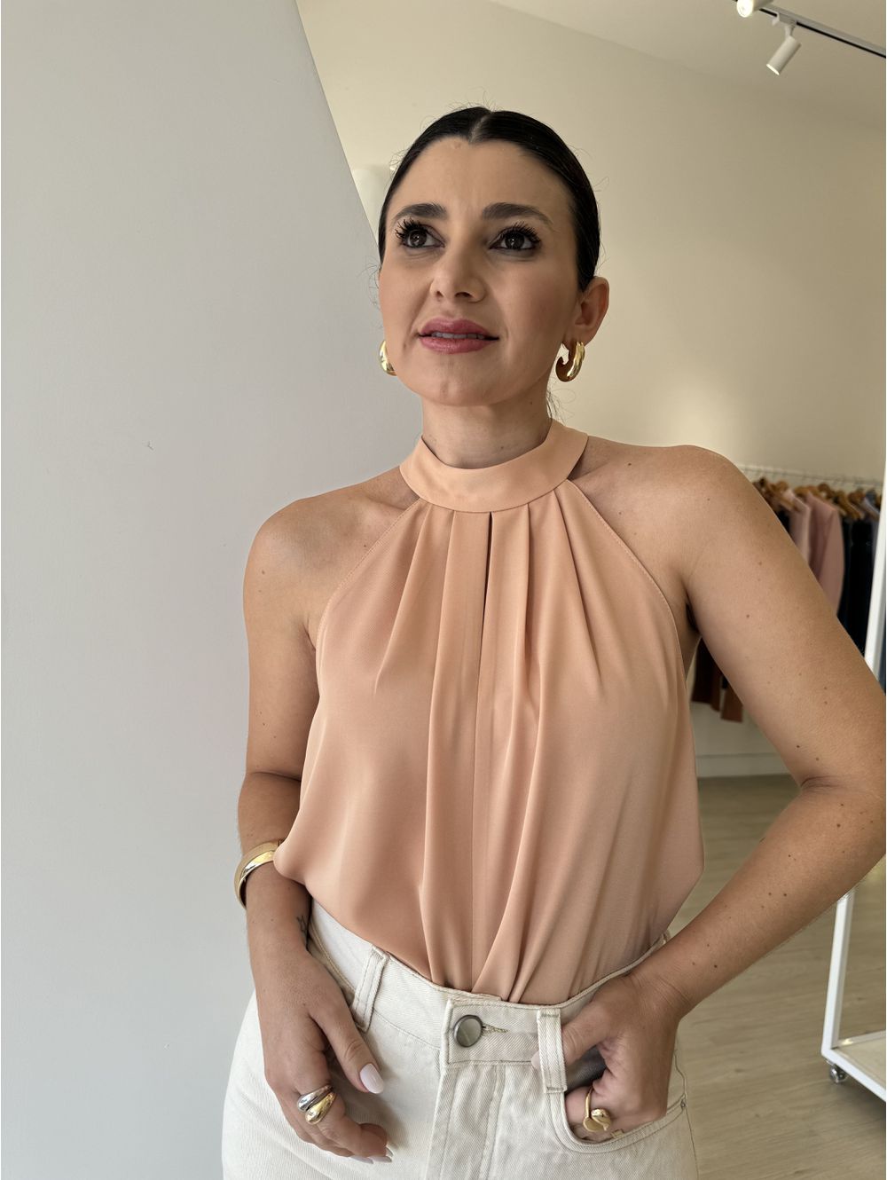 Blusa Patrícia Pêssego - Maria Clara