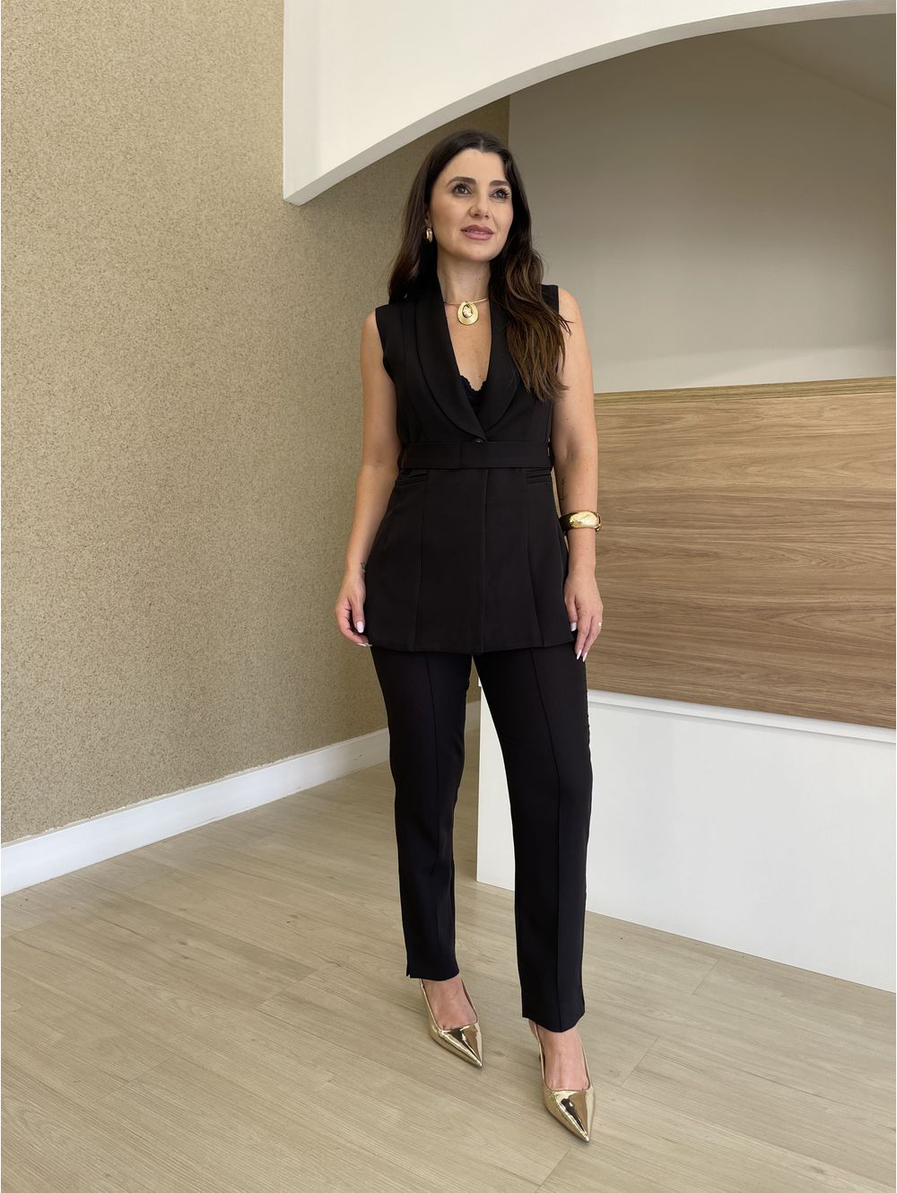 Colete Ivy Preto - Maria Clara