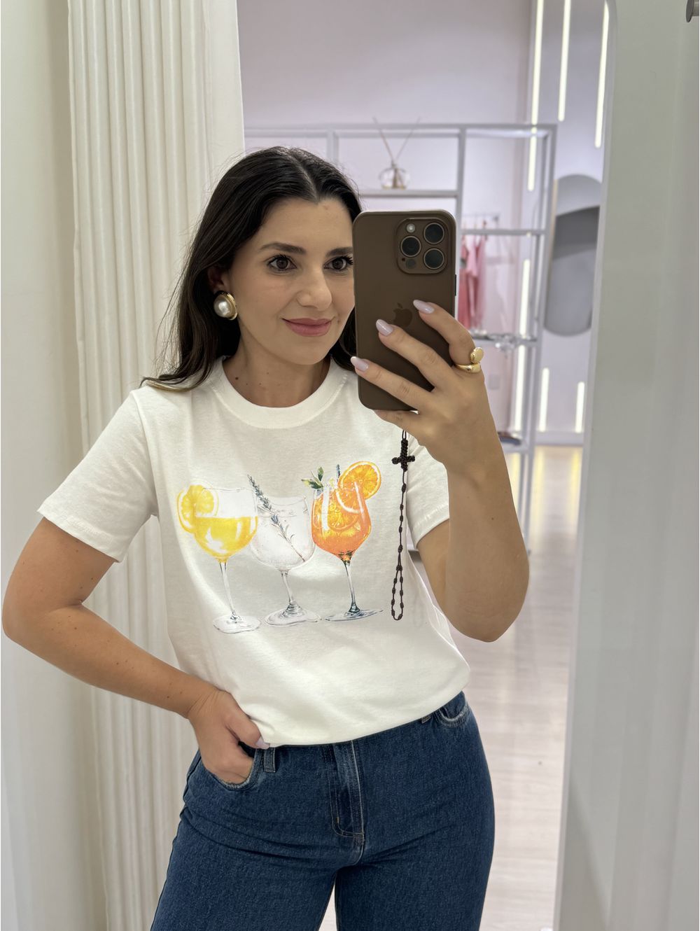Camiseta Estampada Taças - Maria Clara