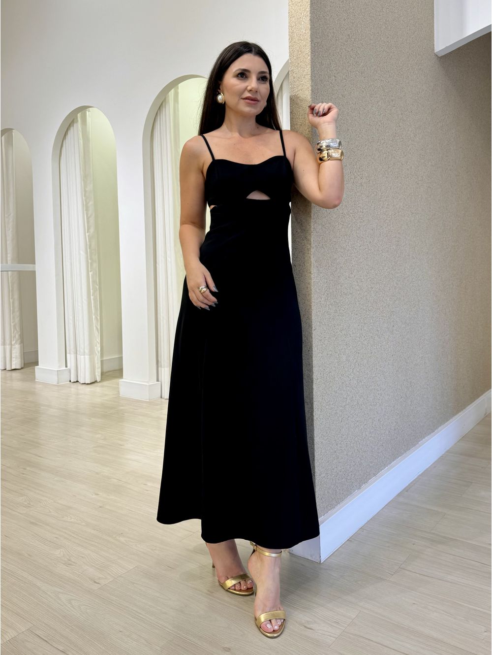 Vestido Alana Preto - Maria Clara