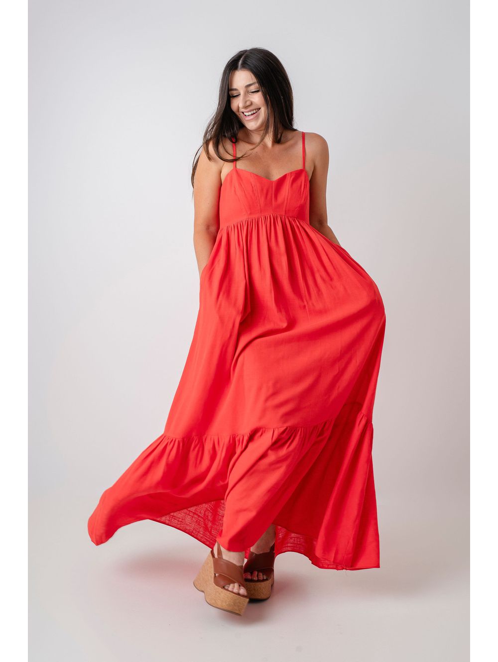 Vestido Elisabeth Vermelho - Maria Clara
