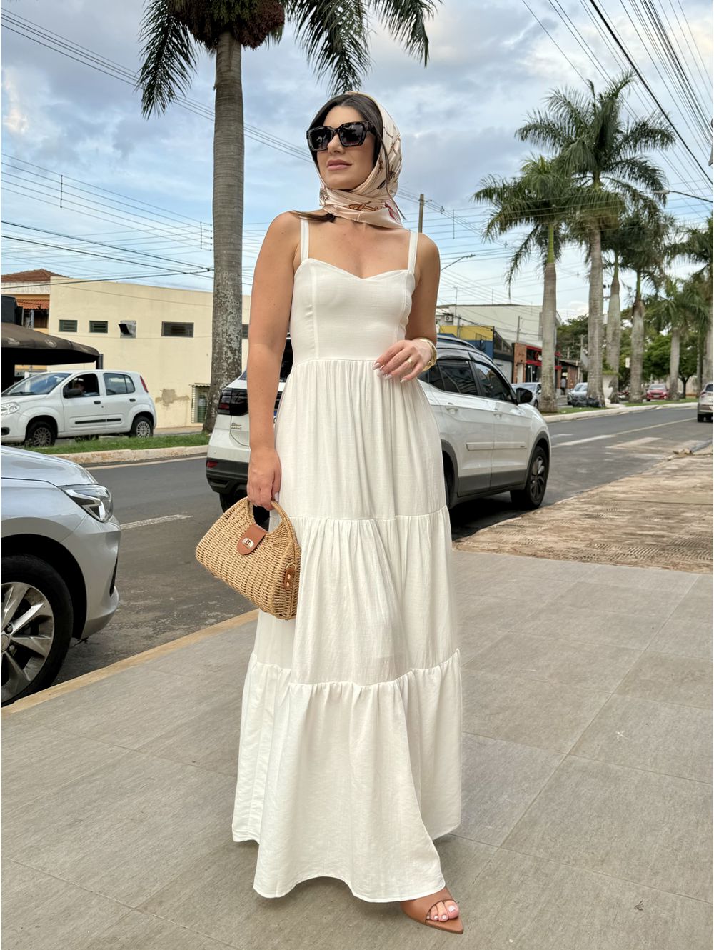 Vestido Estela Branco - Maria Clara