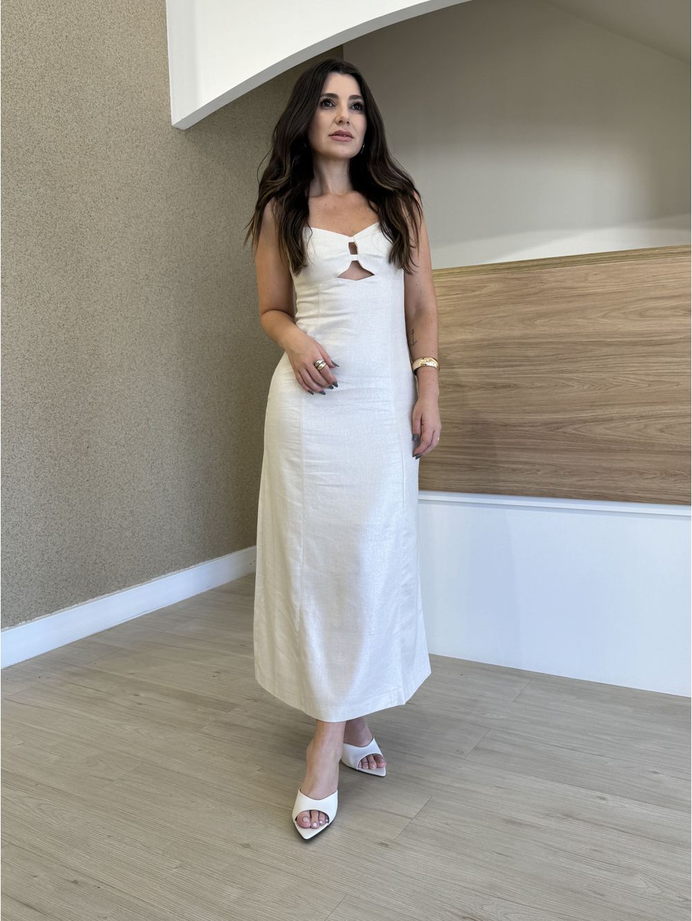 Vestido Gabrielle Off White - Maria Clara