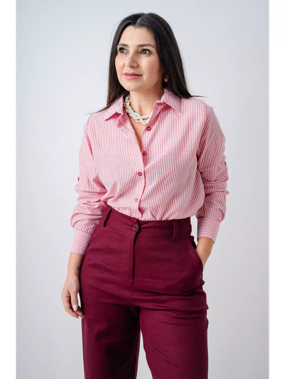 Calça Lidia Cereja - Maria Clara