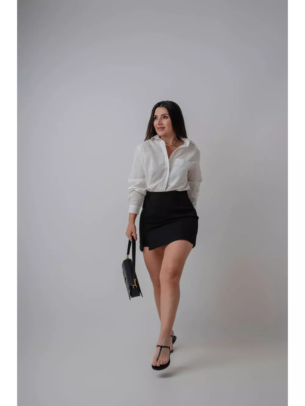 Short Saia Isis Preto - Maria Clara